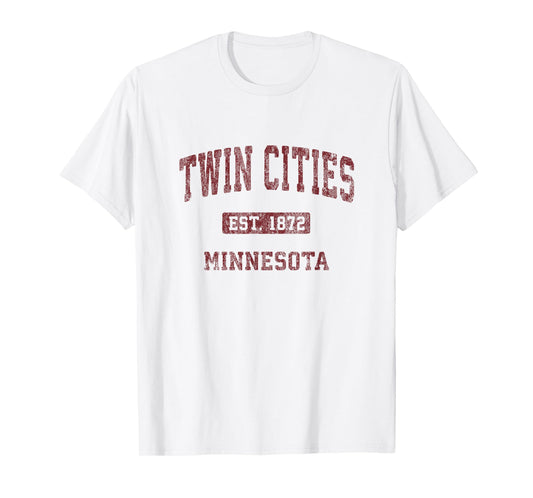 Twin Cities Minnesota MN Vintage Athletic Sports Design T-Shirt
