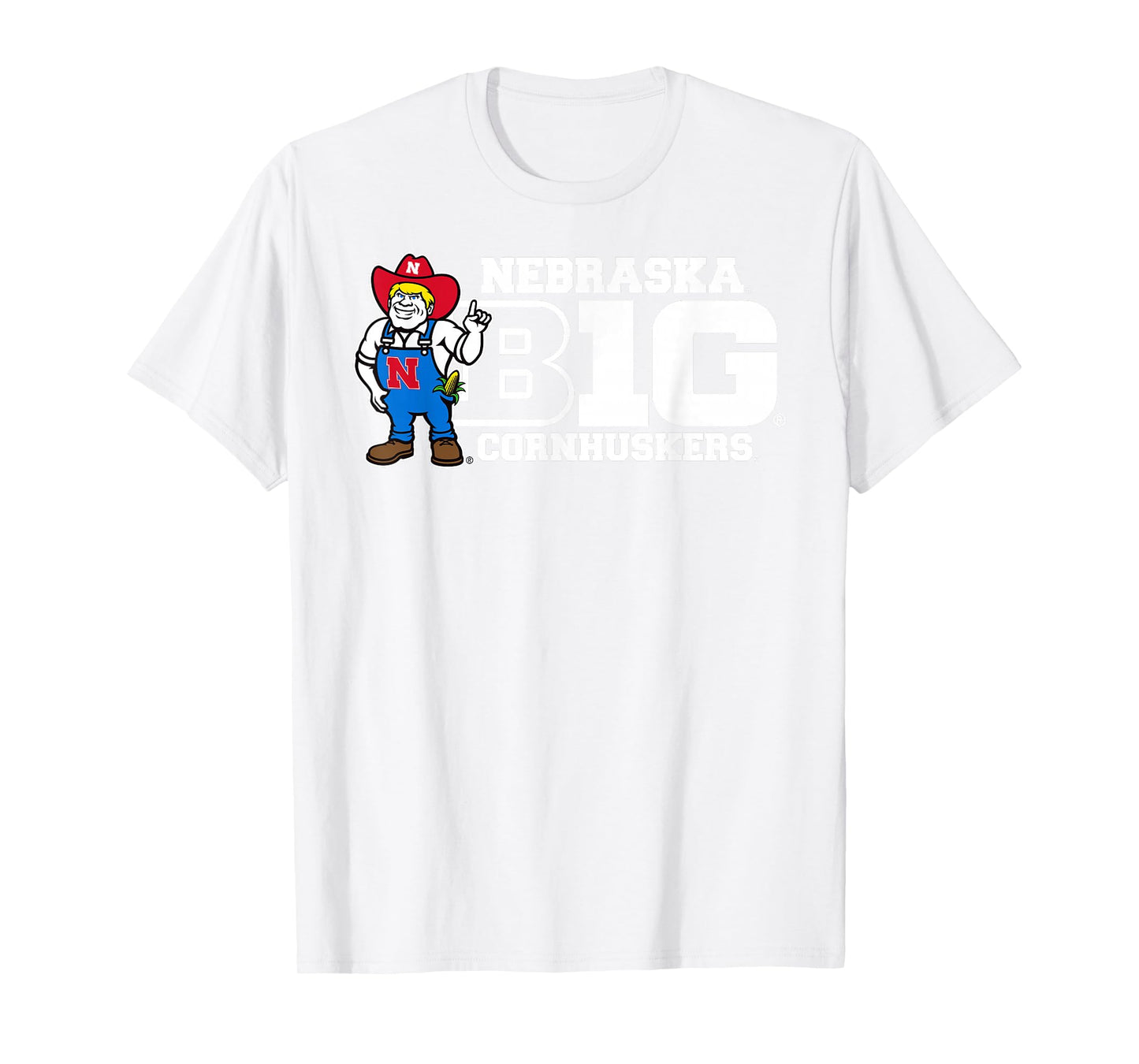 Nebraska Cornhuskers Big 10 Mascot Red Officially Licensed T-Shirt