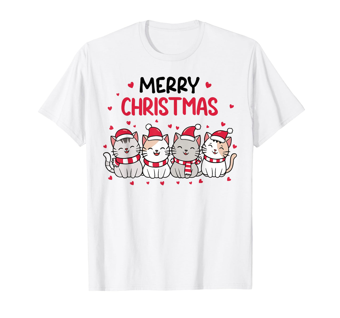 Merry Catmas Merry Christmas Tree Cat Lover Cat Mom Cat Dad T-Shirt