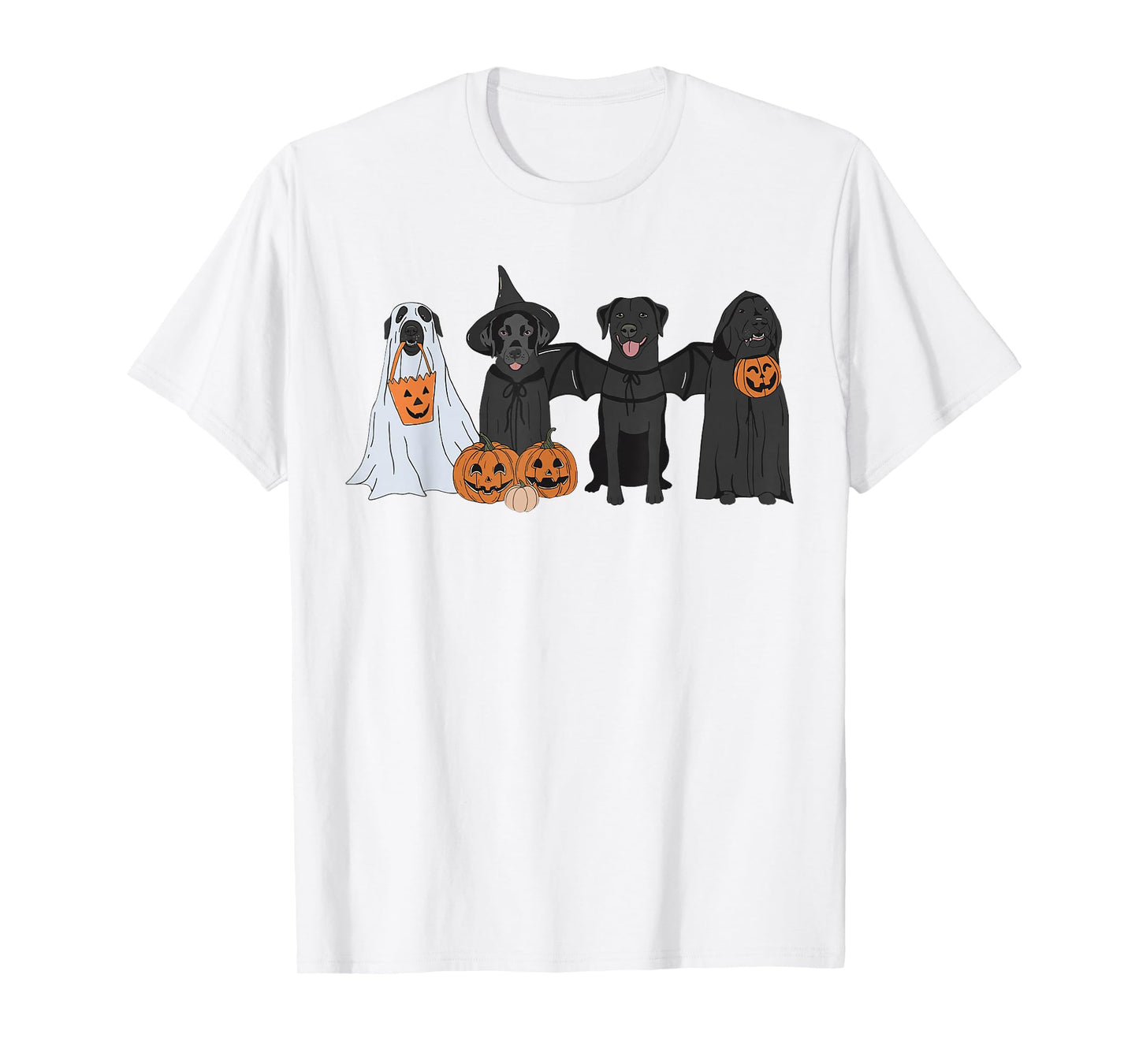 Cute Black Labrador Dog Halloween Pumpkin Labrador Dog Mom T-Shirt