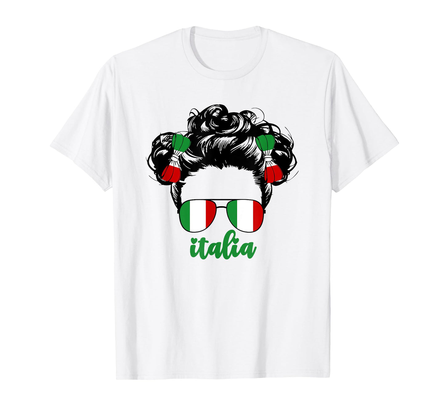 Cute Italian Girl For Kids Pride Italia Italy Flag Girls T-Shirt