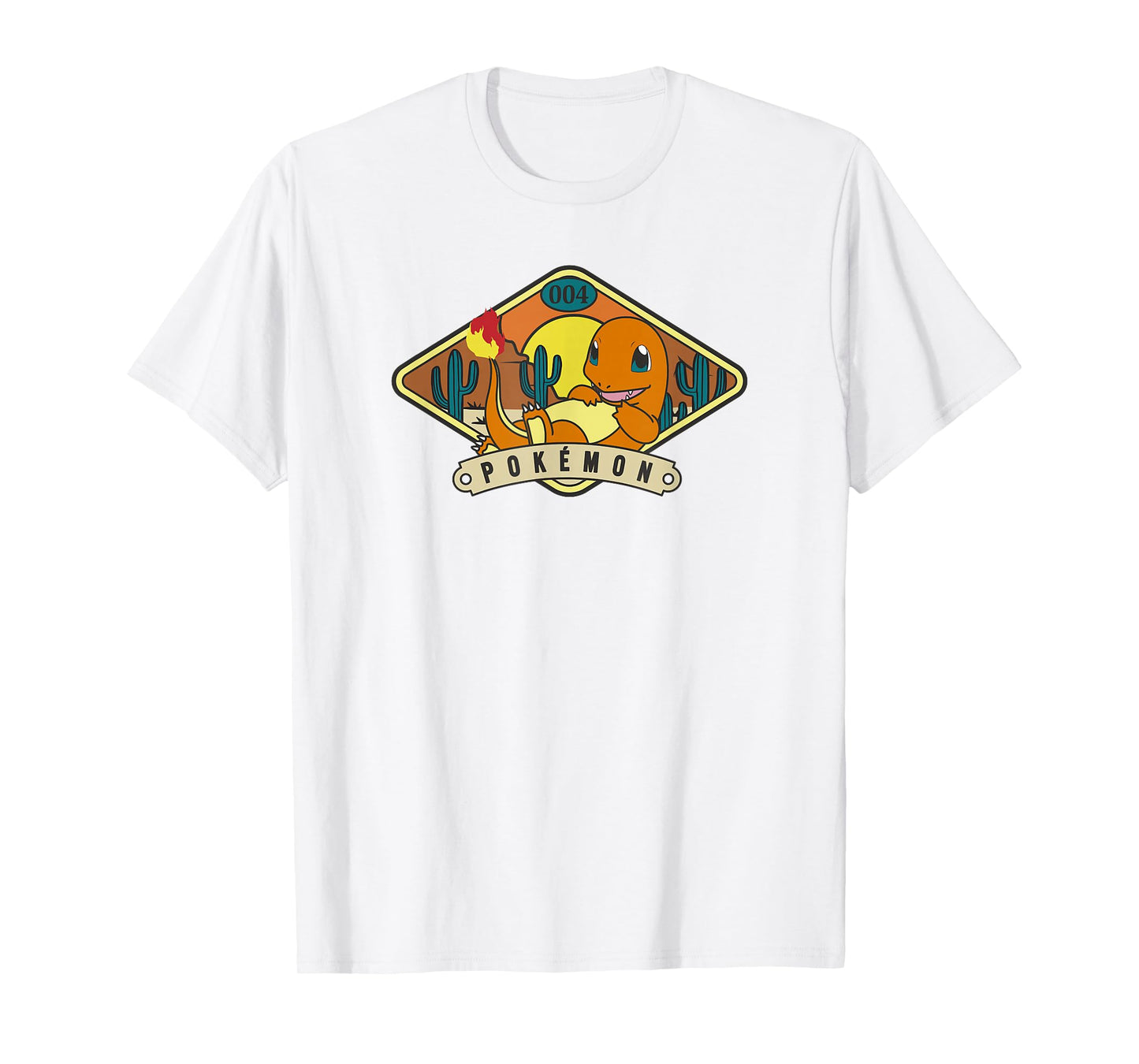 Pokémon 004 Charmander Outdoor Adventure Desert Park Badge T-Shirt