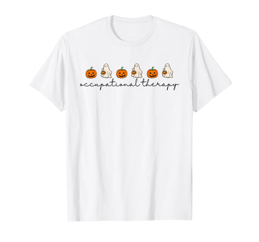 Halloween Occupational Therapy Cute Ghost Pumpkin OT Gift T-Shirt