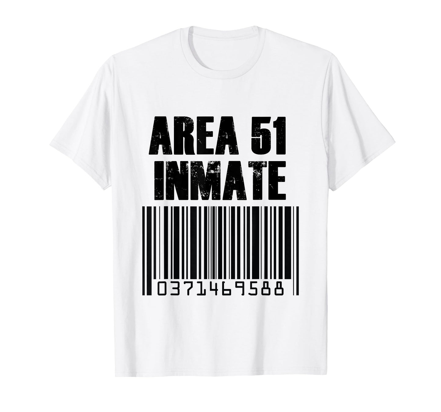 Area 51 Inmate Barcode Alien Green Costume T-Shirt