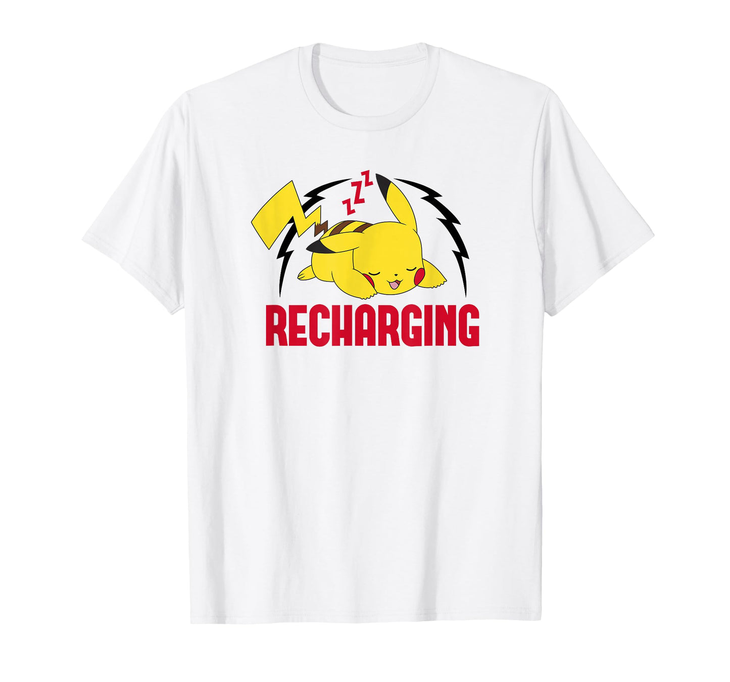 Pokémon Pikachu Sleeping Recharging Poster T-Shirt