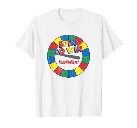 Twister Vintage Retro Distressed Spin To Win Game Logo T-Shirt