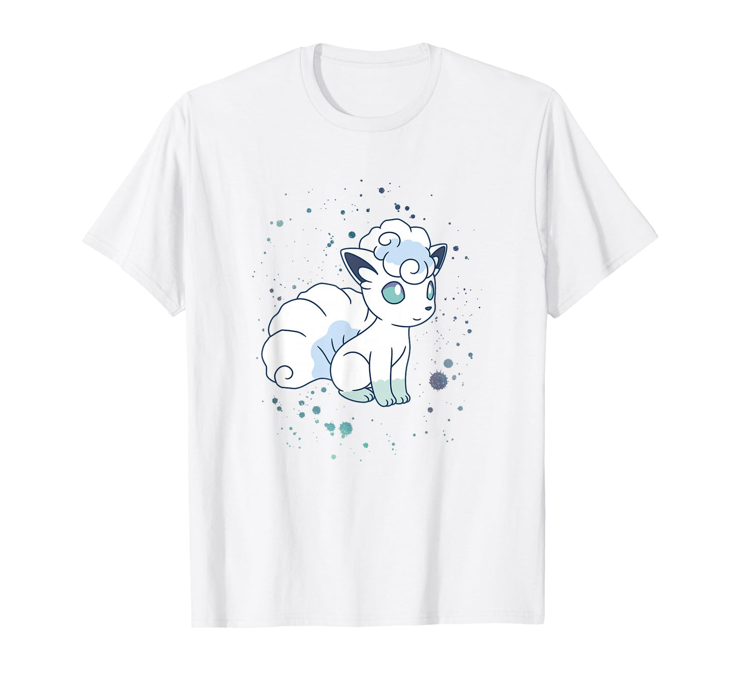 Pokémon Alolan Vulpix Winter Watercolor Portrait T-Shirt