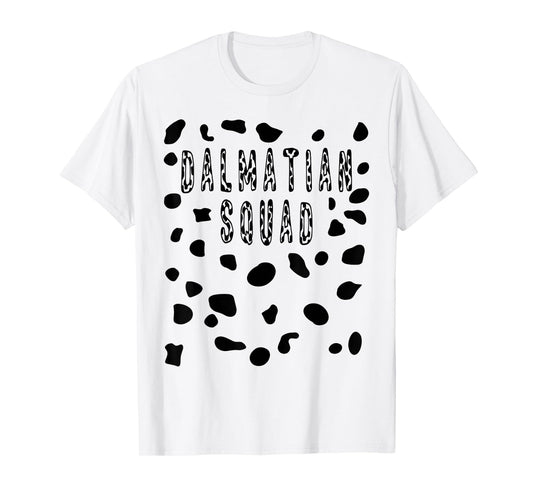 Dalmatian Squad Costume - Halloween Pretend Dog Spots T-Shirt