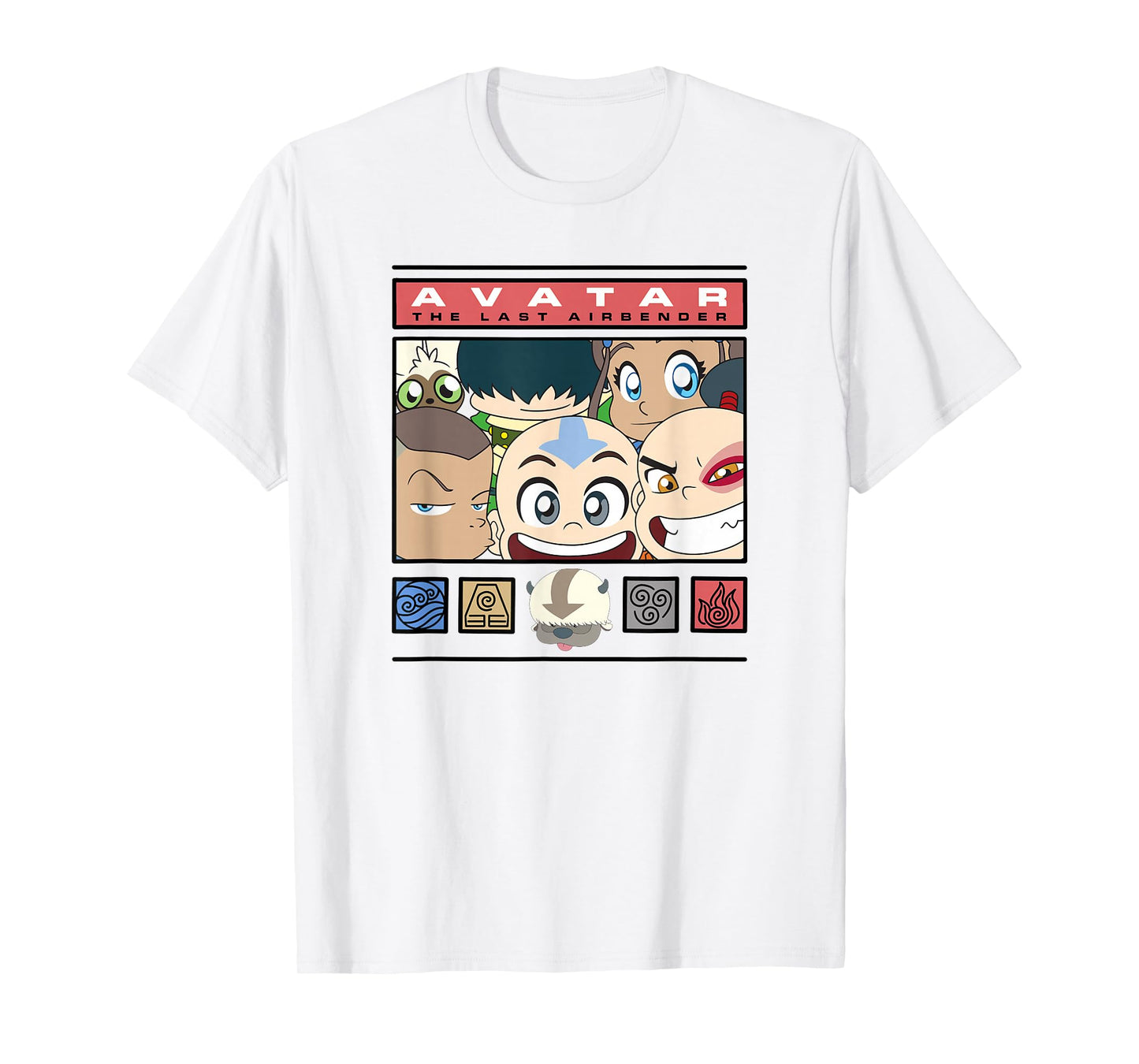 Avatar: The Last Airbender Group Chibi Photo Frame T-Shirt