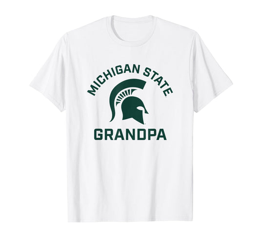 Michigan State MSU Spartans Arched Grandpa T-Shirt