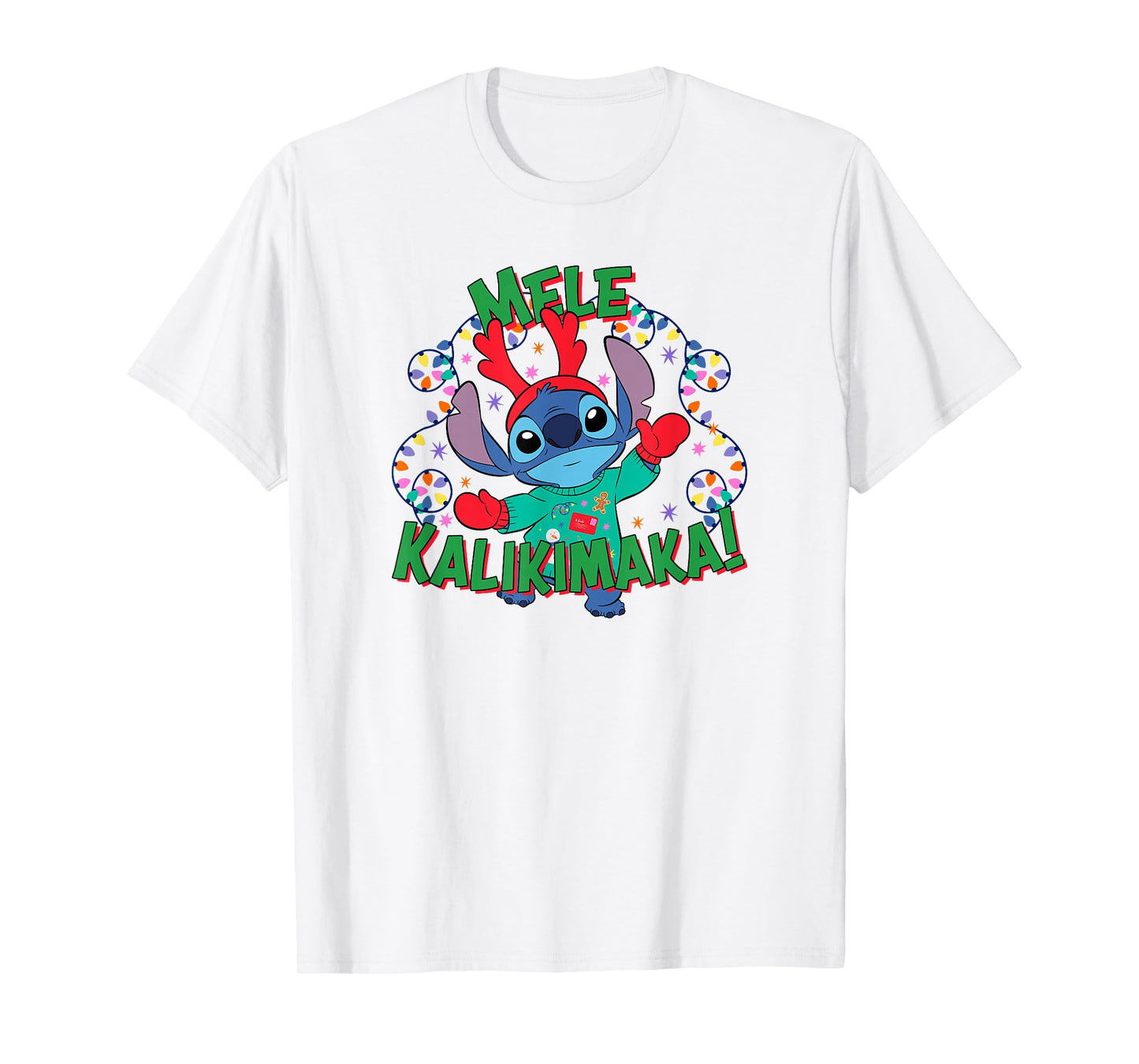Disney Lilo & Stitch Christmas Mele Kalikimaka! T-Shirt