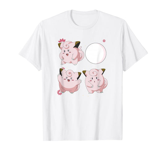 Pokémon Clefairy Moonlight Dance Cute Friends T-Shirt