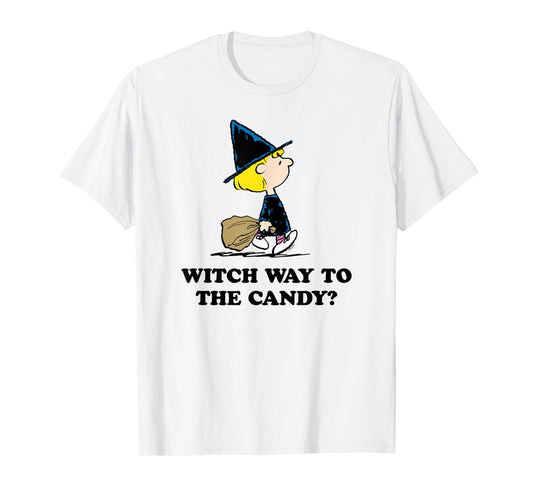 Peanuts - Sally Halloween Witch Way To The Candy? T-Shirt
