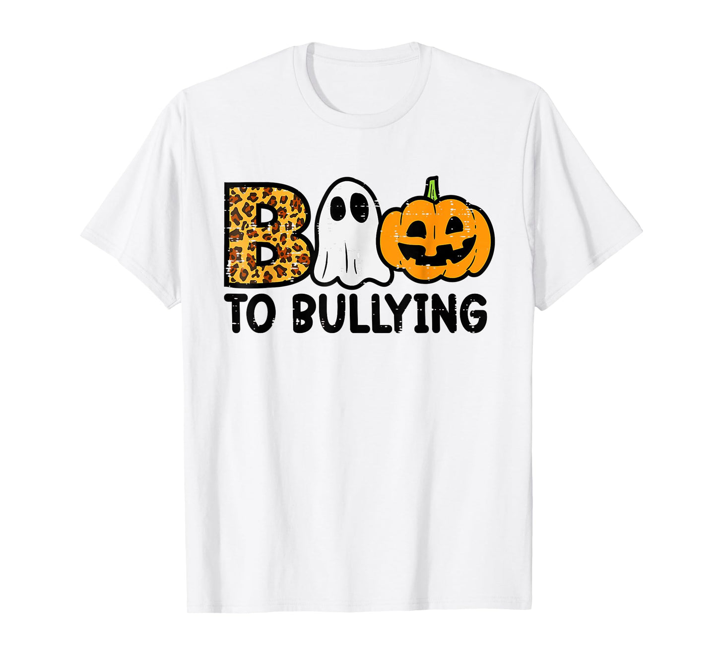 Boo To Bullying Halloween Ghost Anti Bully Unity Day Orange T-Shirt