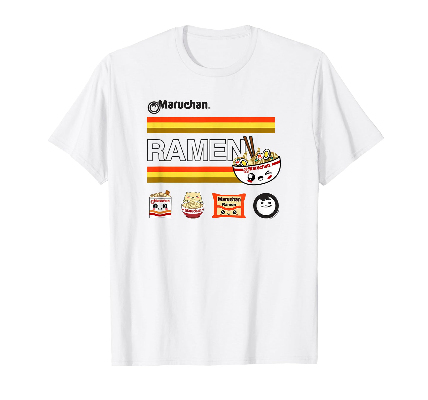 Maruchan Ramen Cute Anime Faces Logo T-Shirt