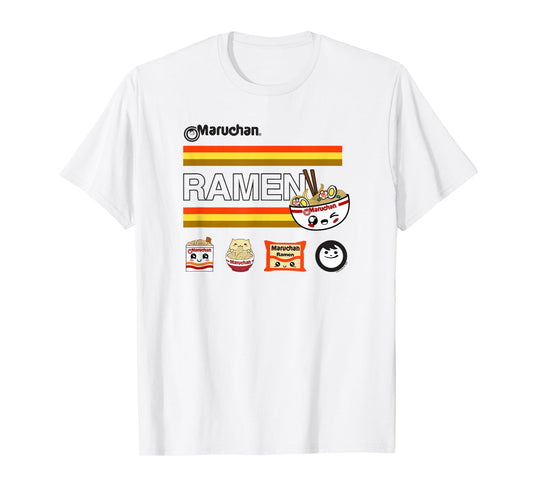 Maruchan Ramen Cute Anime Faces Logo T-Shirt