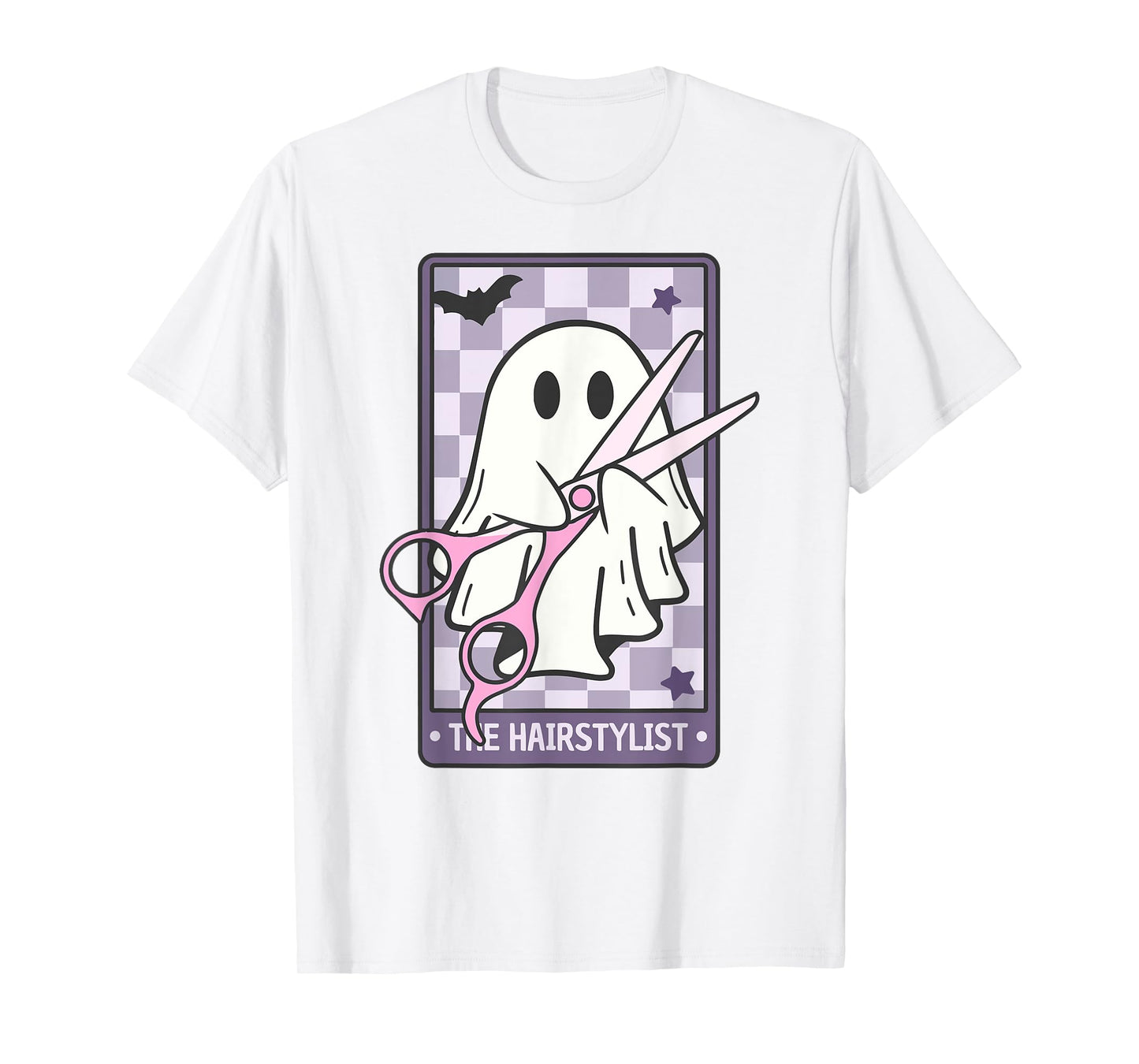 The Hairstylist Tarort Cute Cosmetologist Ghost Halloween T-Shirt