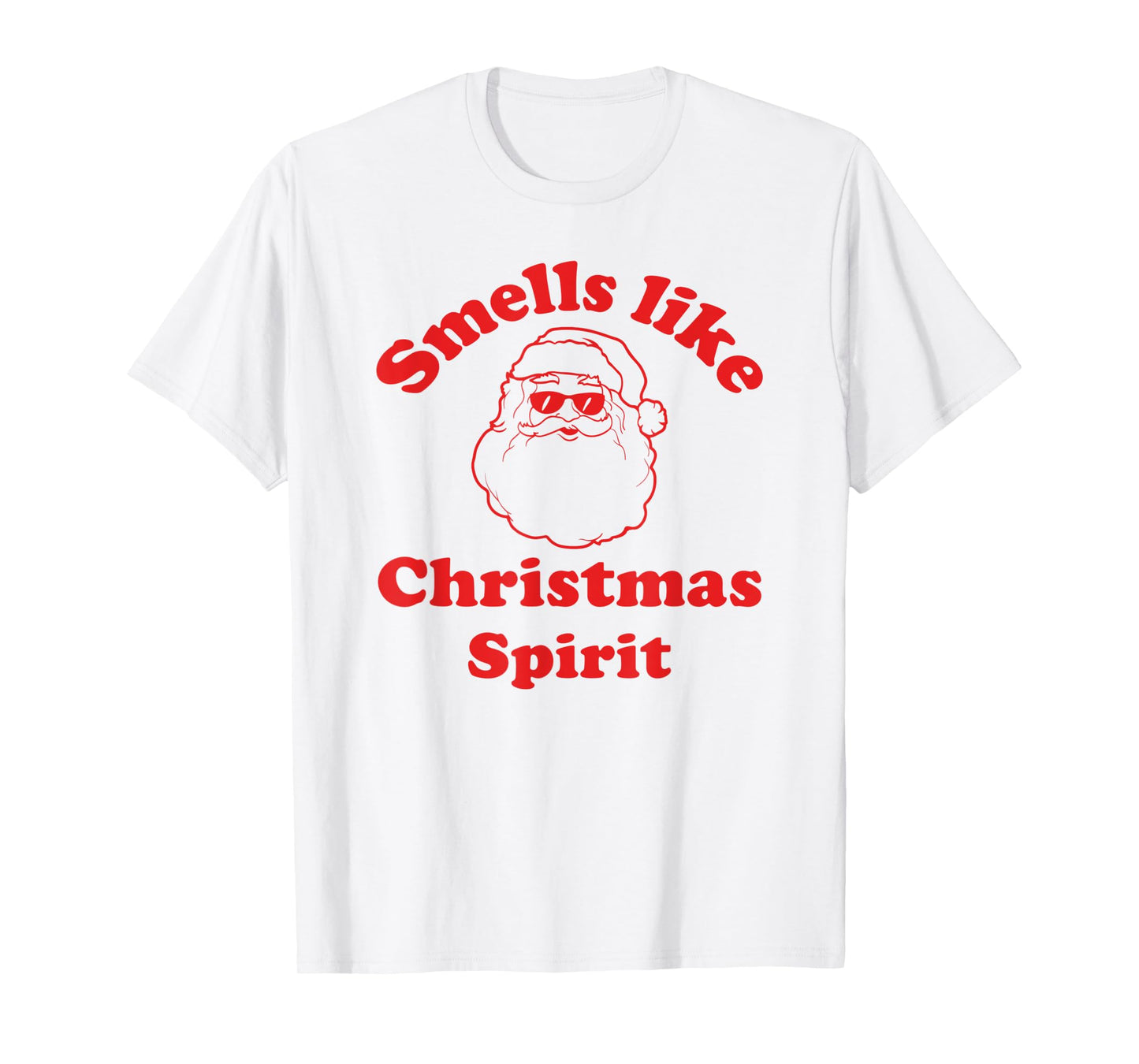 smells like christmas spirit funny santa claus face T-Shirt