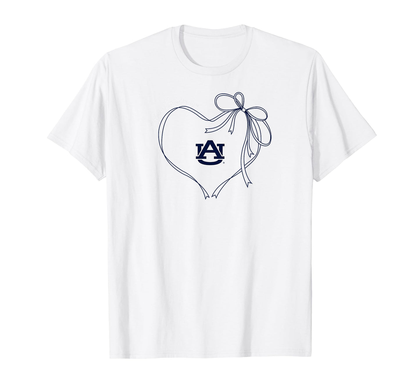 Auburn Tigers Bow Heart Orange Officially Licensed T-Shirt