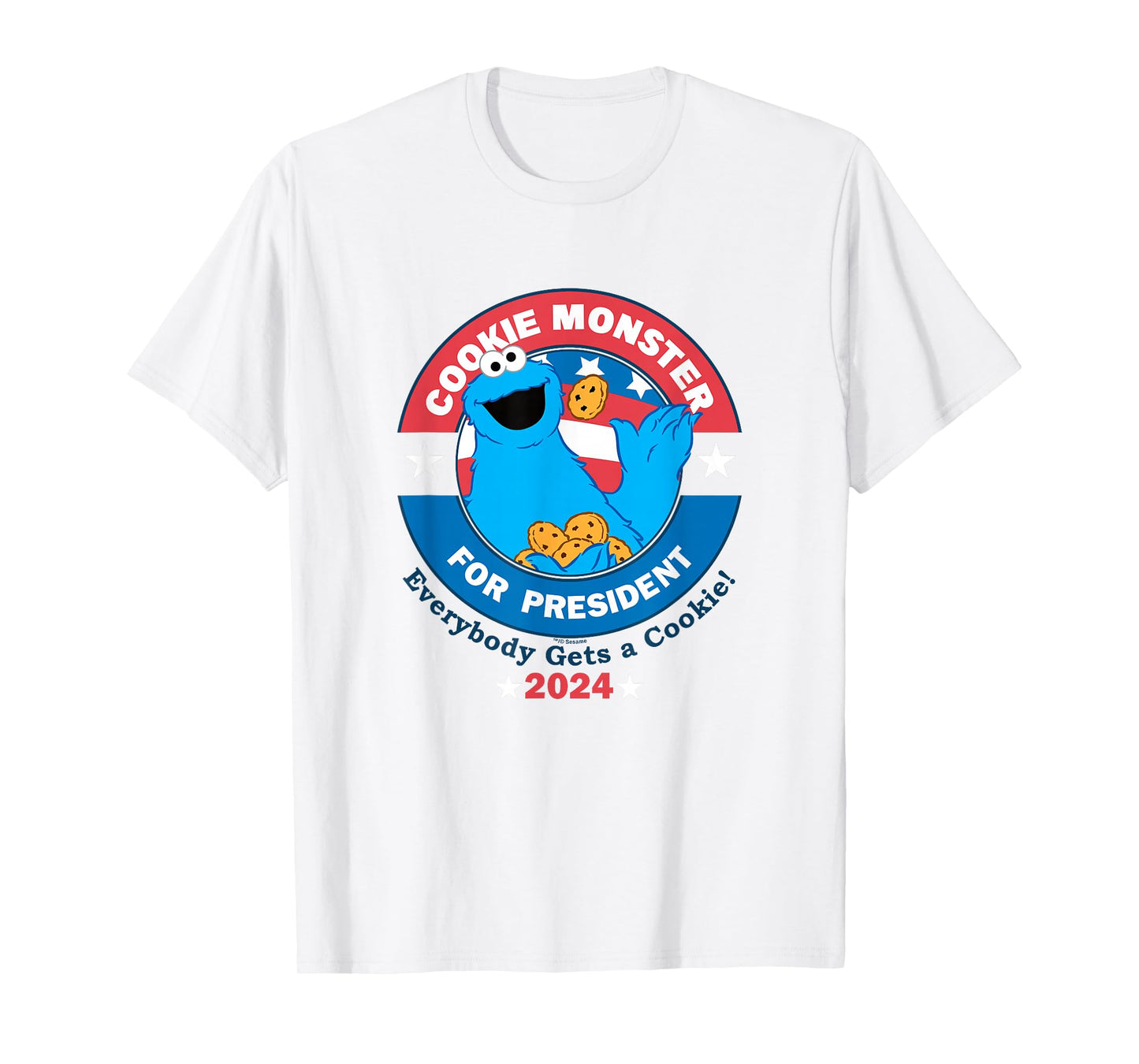 Sesame Street Cookie Monster for President T-Shirt