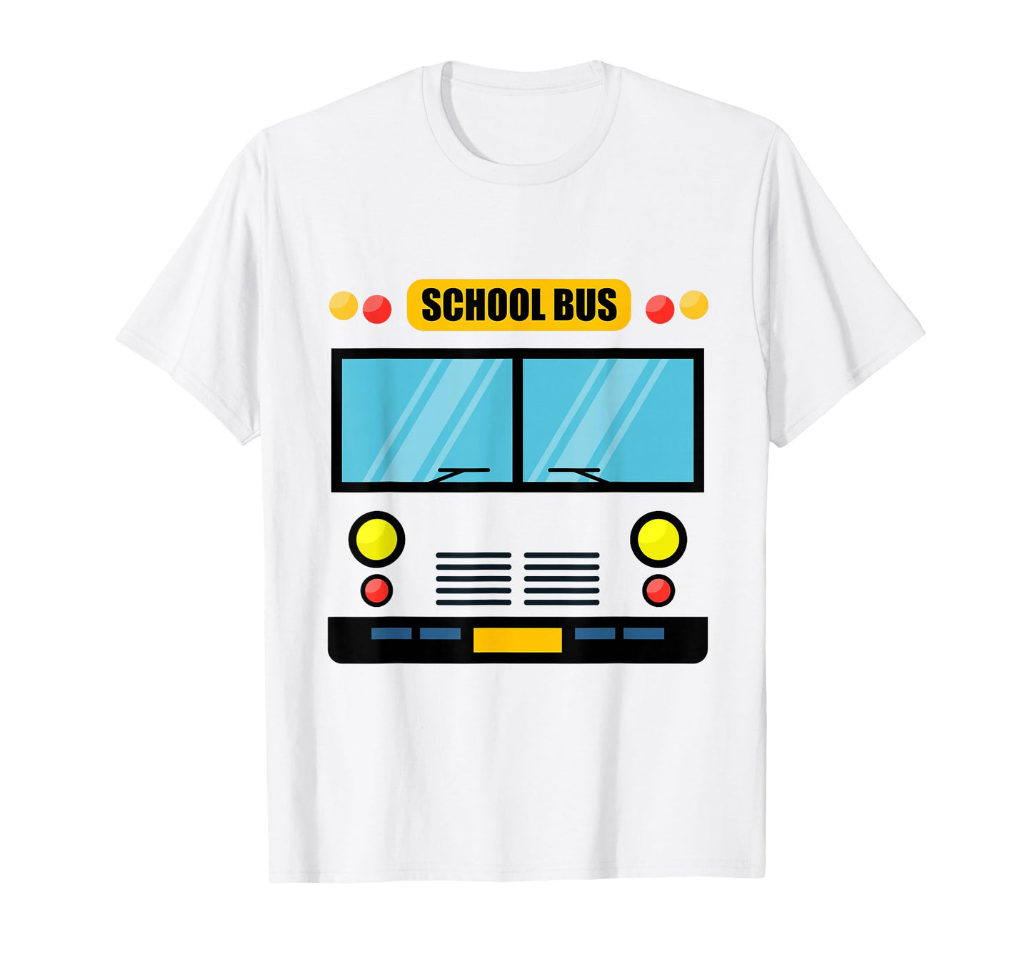 School Bus Costume Cool Easy Vehicle Halloween T-Shirt