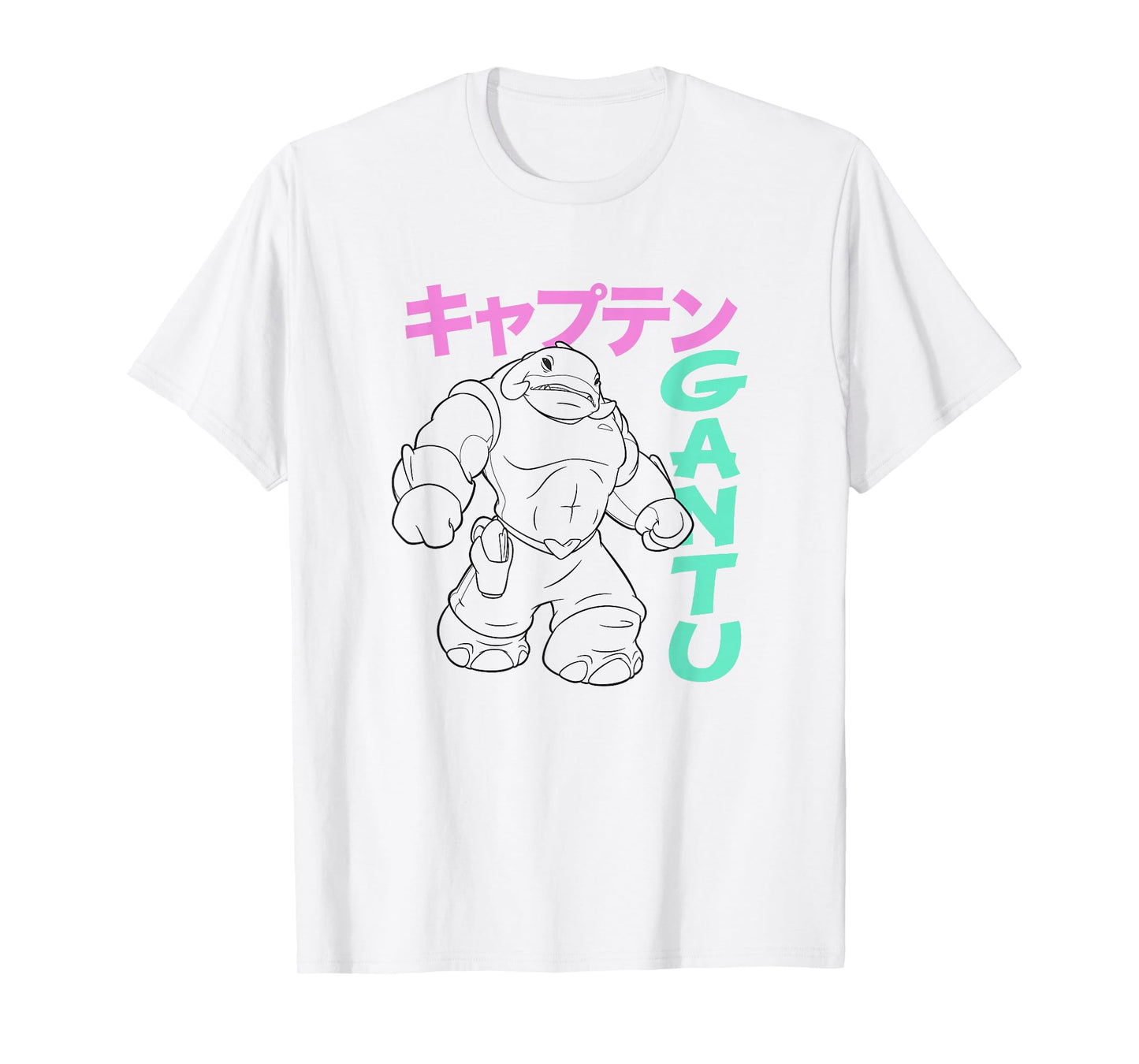Disney Lilo & Stitch Retro Captain Gantu Line Art Kanji T-Shirt