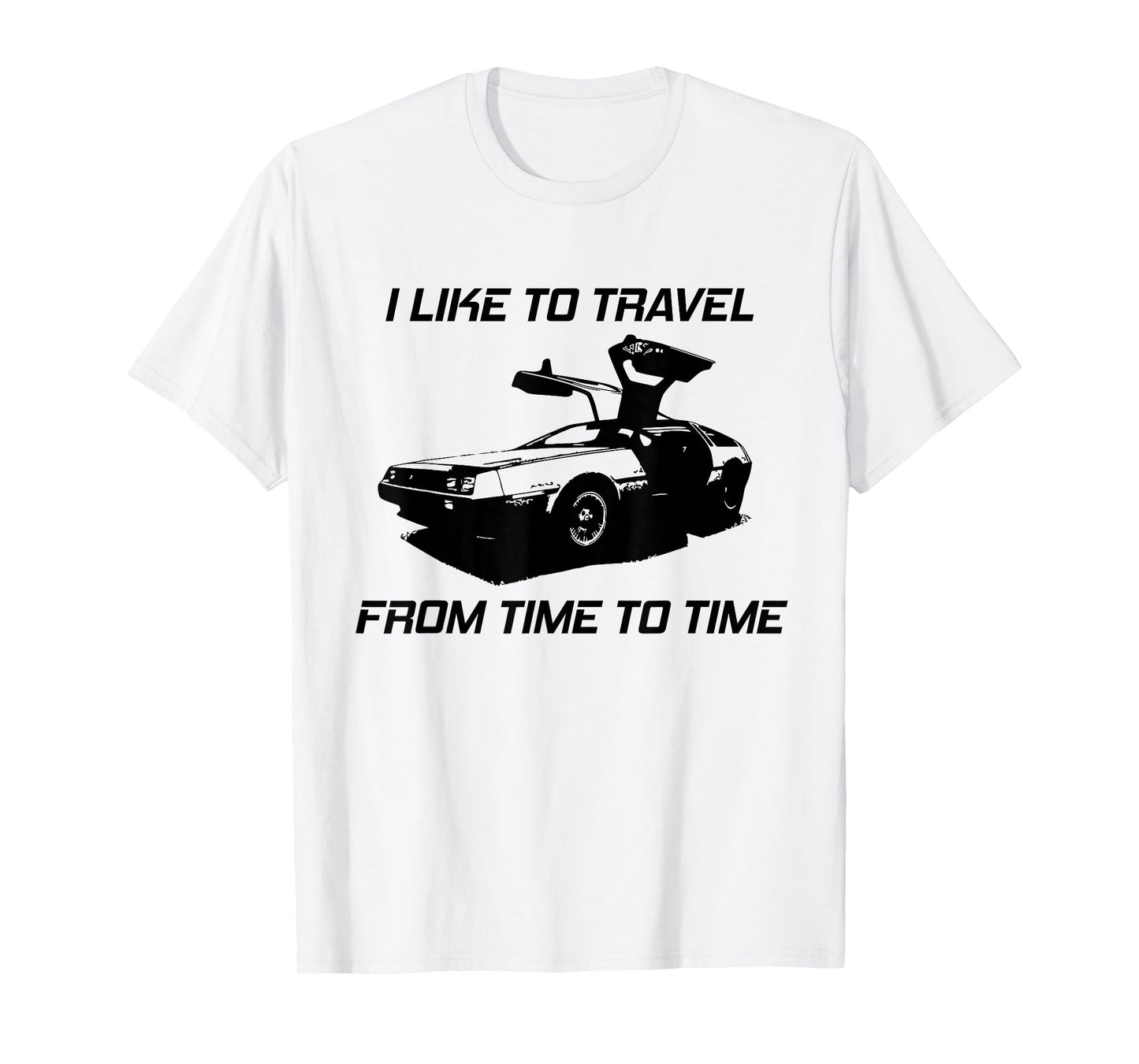 I Like To Travel From Time To Time. Funny Retro Car Vacation T-Shirt