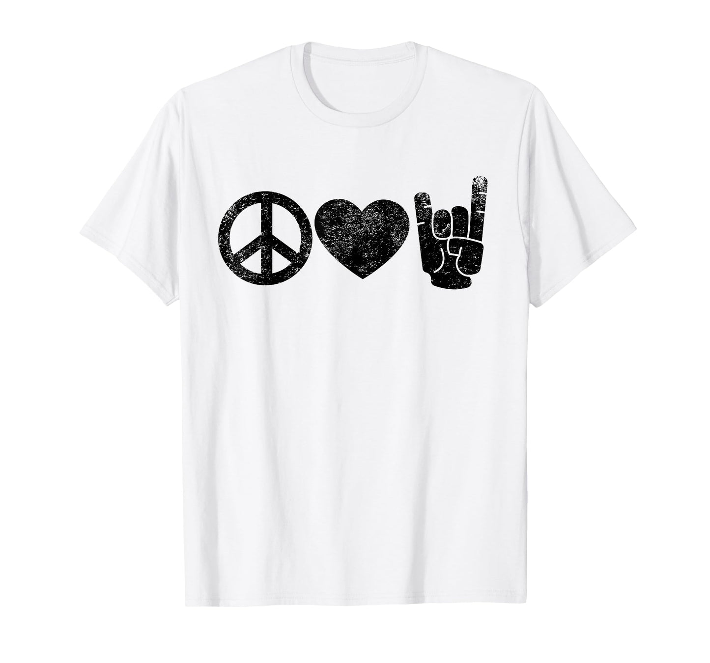 Peace Love Rock and Roll T-Shirt T-Shirt