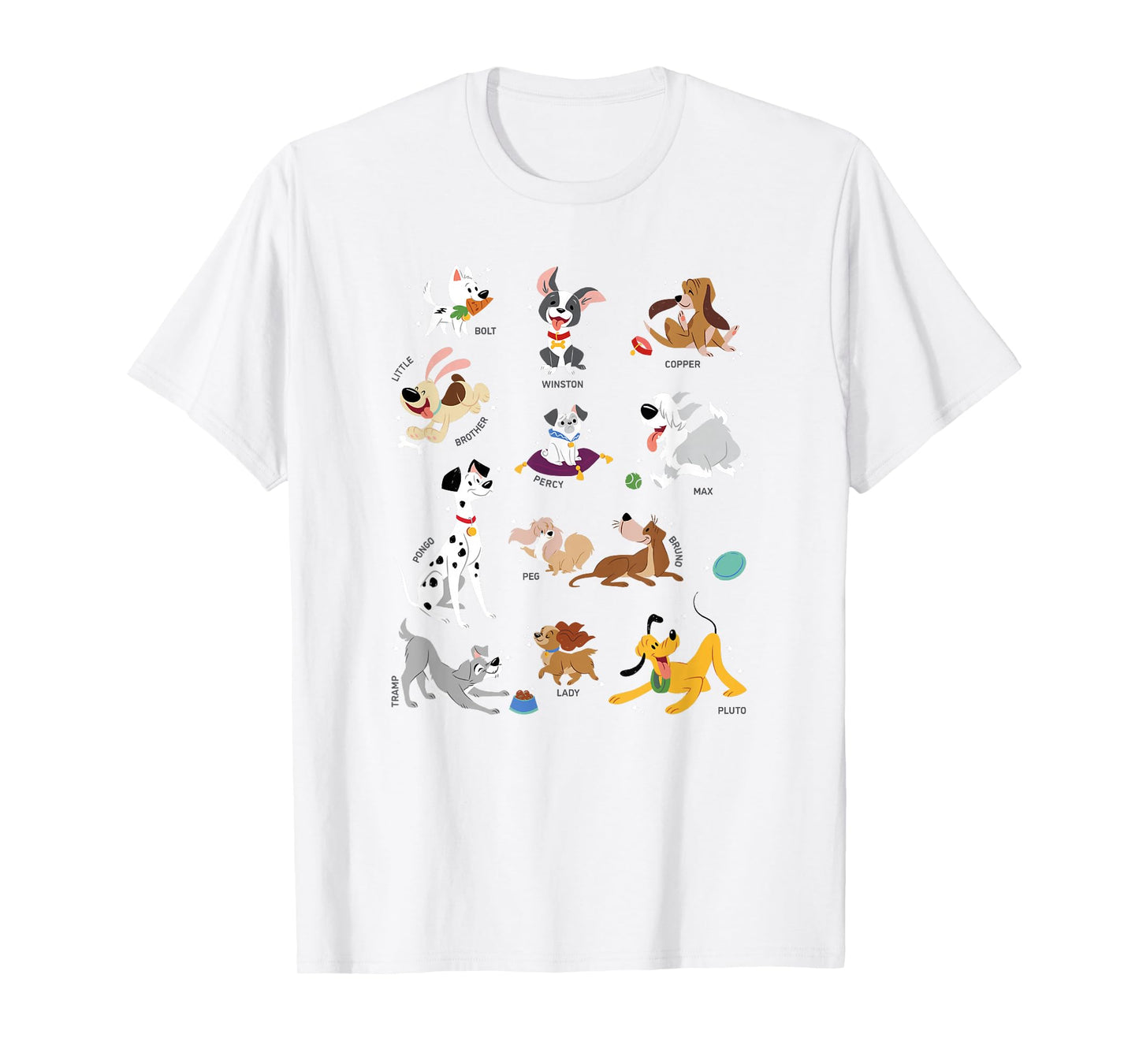 Disney Pets Movie Dogs Group Jumble T-Shirt Small