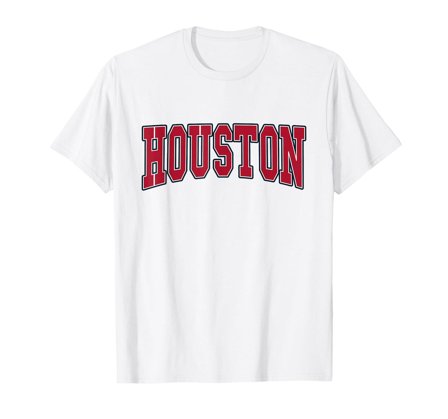 Graphic Apparel Co. - HOUSTON - Unisex Adult - White - Small - Short Sleeve - Classic Fit - Throwback Design - T-Shirt