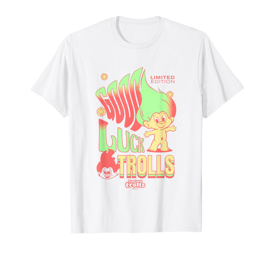 Good Luck Trolls Limited Edition 60's Retro Vibe Chest Logo T-Shirt