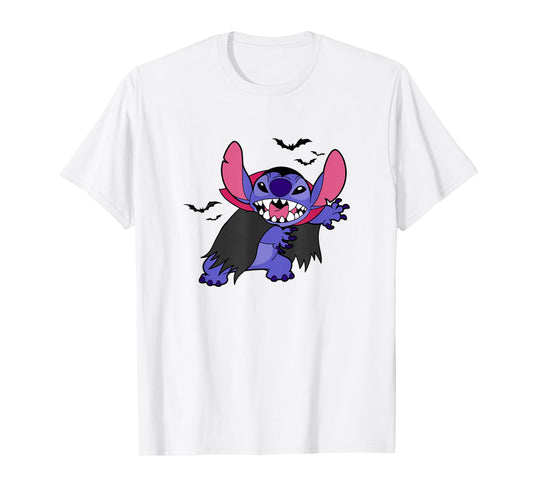 Disney Lilo & Stitch Halloween Bats & Vampire Stitch Costume T-Shirt