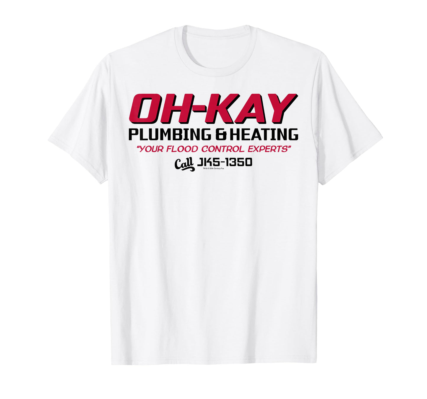 Home Alone Oh-Kay Plumbing & Heating Logo T-Shirt