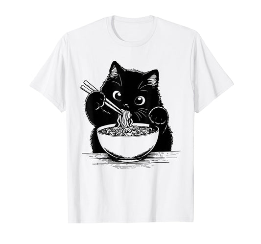 Cat Ramen Noodle Japanese Anime Manga Ramen Kawaii Cat T-Shirt