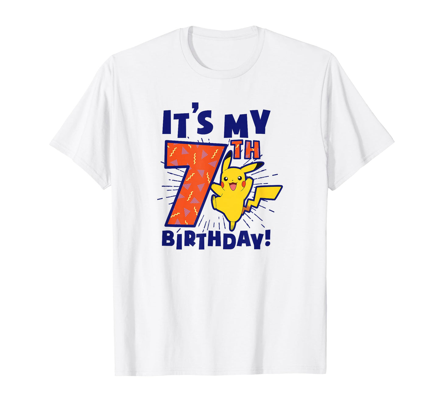 Pokémon Pikachu It's My 7th Birthday Awesome Celebration T-Shirt