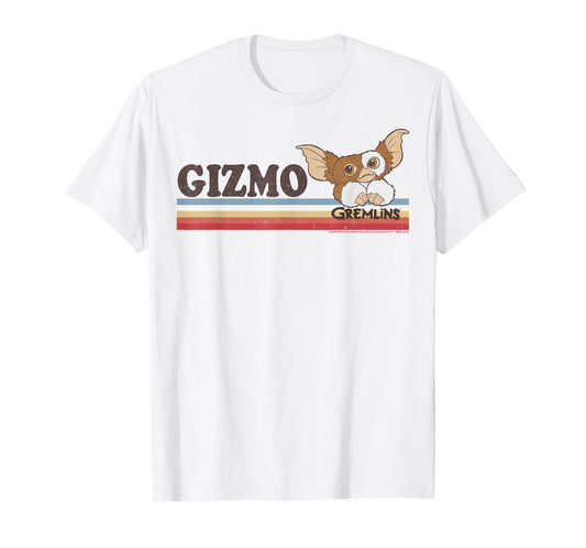Gremlins Gizmo Retro Stripes T-Shirt Small