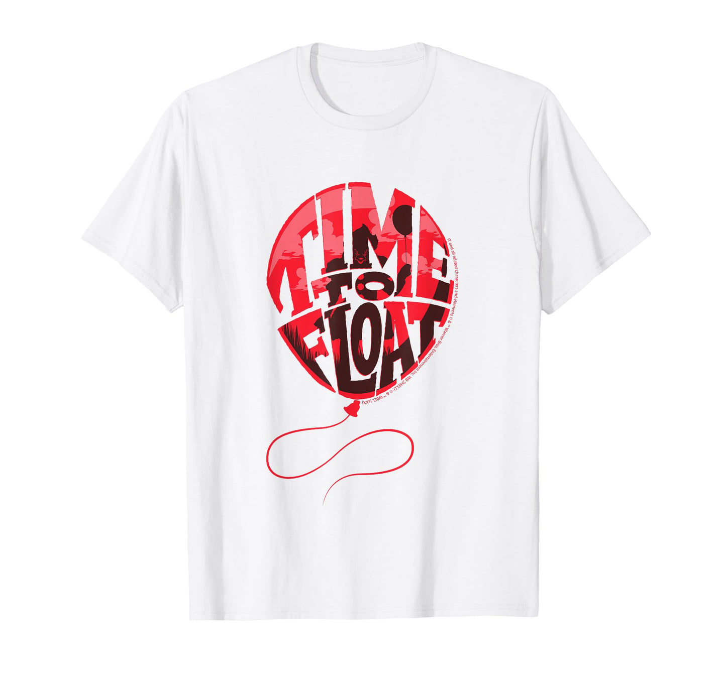 Time to Float Creepy Balloon Design T-Shirt