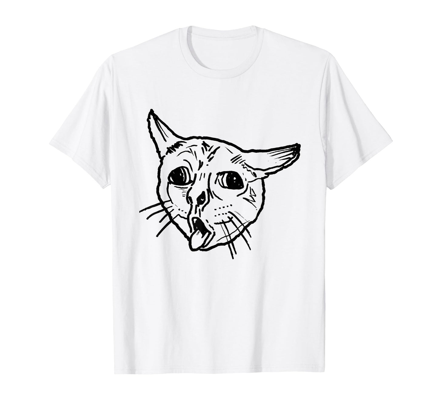 Ugly Coughing Cat Meme T-Shirt