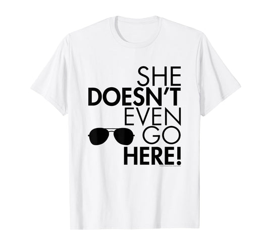 Mean Girls She Doesn't Even Go Here Sunglasses Y2K Movie T-Shirt
