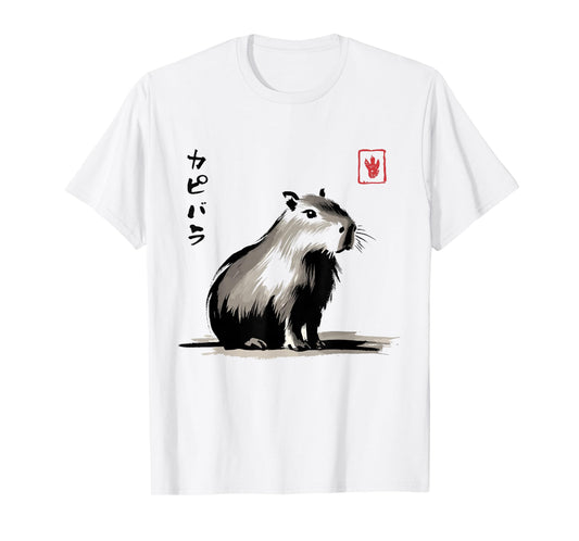 Kawaii Capybara Anime Japanese Streetwear Funny Capybara T-Shirt