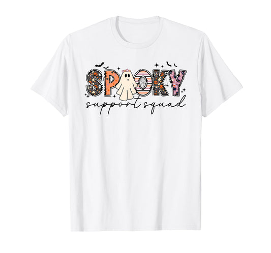 Spooky Support Squad Halloween School Office Staff Employees T-Shirt