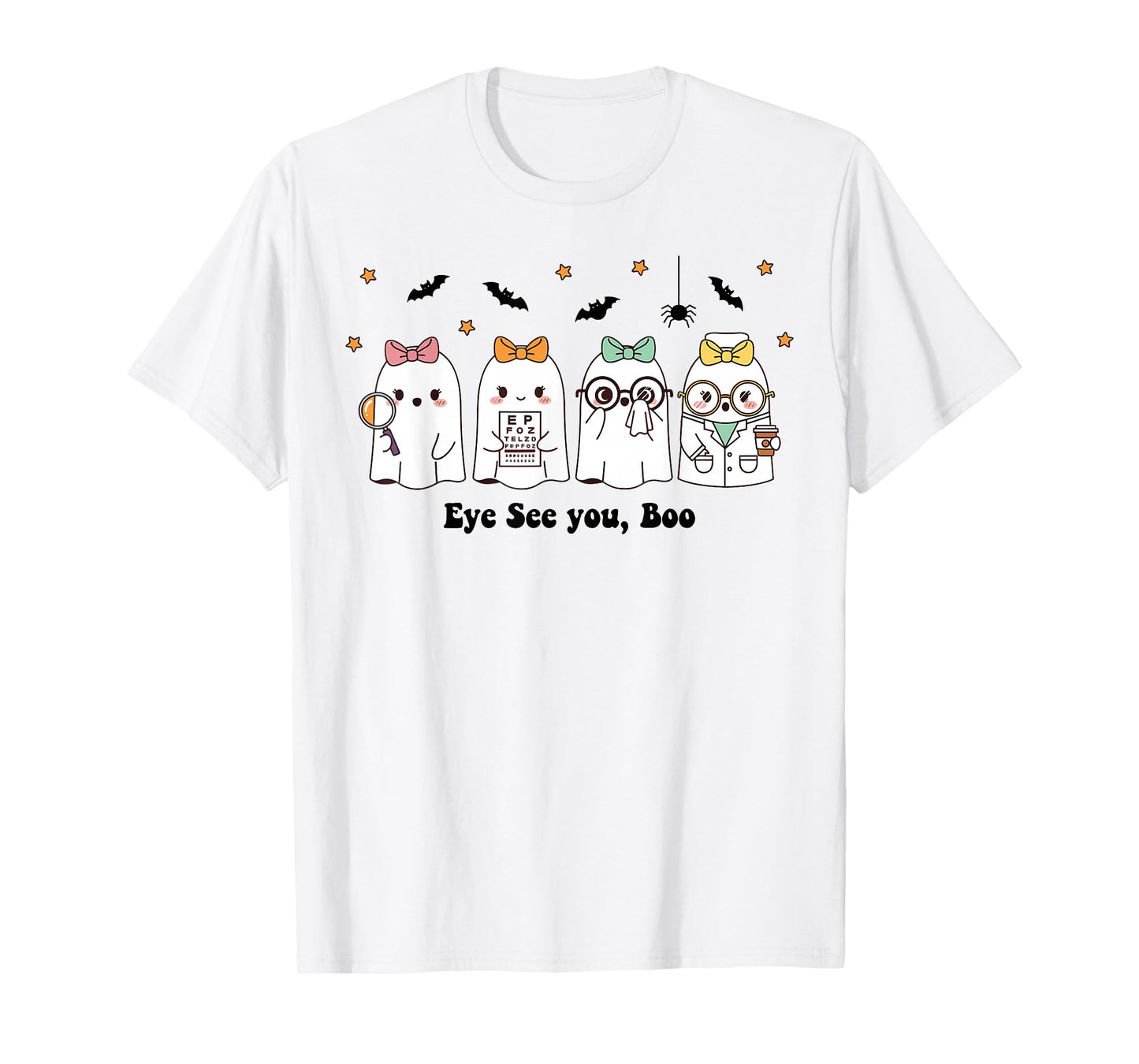 Ghost Optometry Halloween for Ophthalmologist Eye Doctor T-Shirt