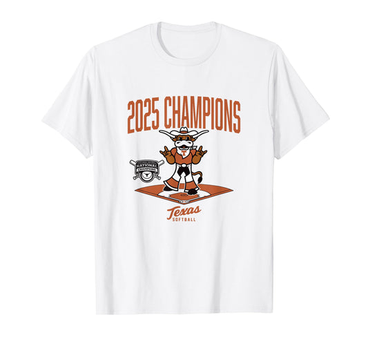Texas Longhorns - 2025 Champs Diamond - NCAA Softball T-Shirt