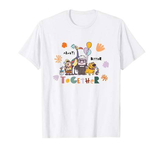 Disney Pixar Up Always Better Together Cute Group Shot Logo T-Shirt