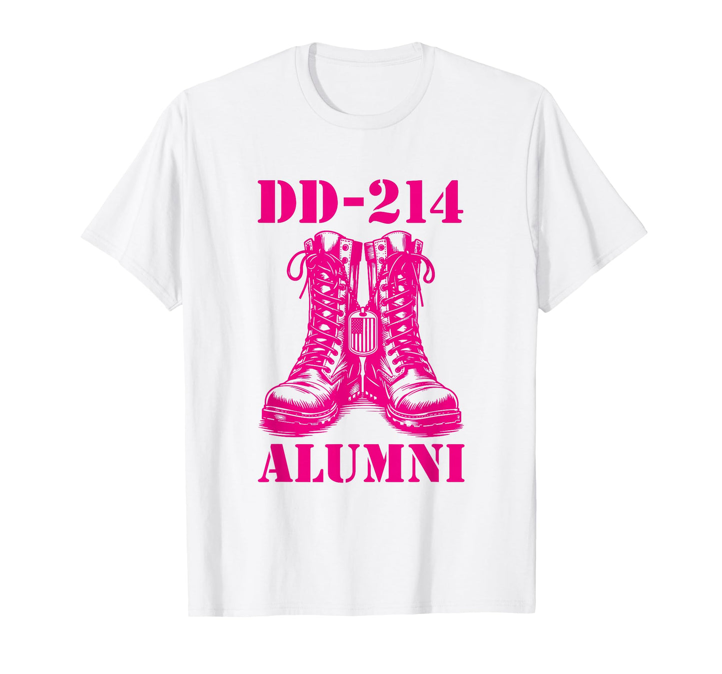 DD-214 Alumni Combat Boots Proud Retired Military Vet T-Shirt