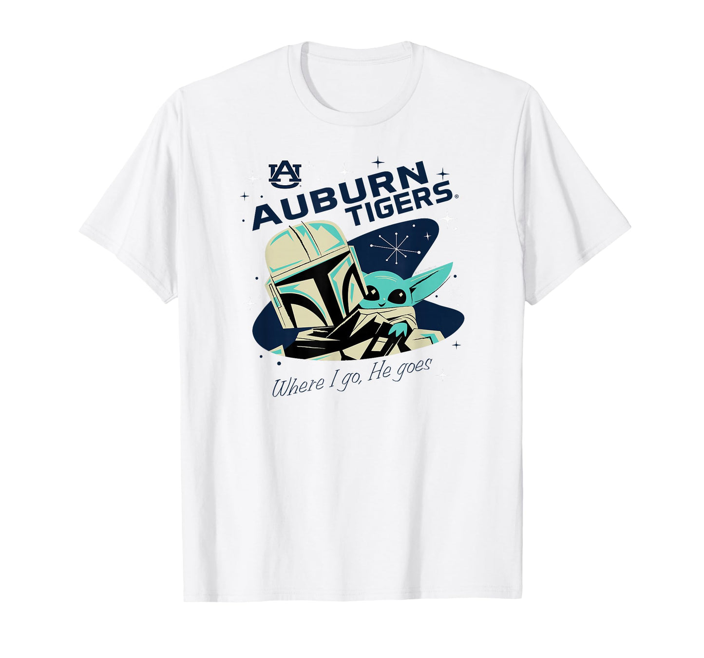 Auburn Tigers Star Wars Mandalorian Orange T-Shirt
