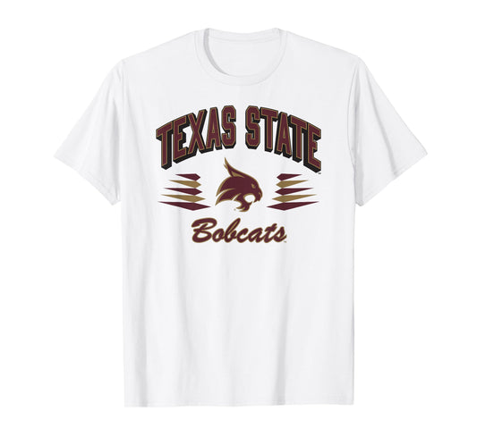 Texas State Bobcats Retro Diamond White Officially Licensed T-Shirt
