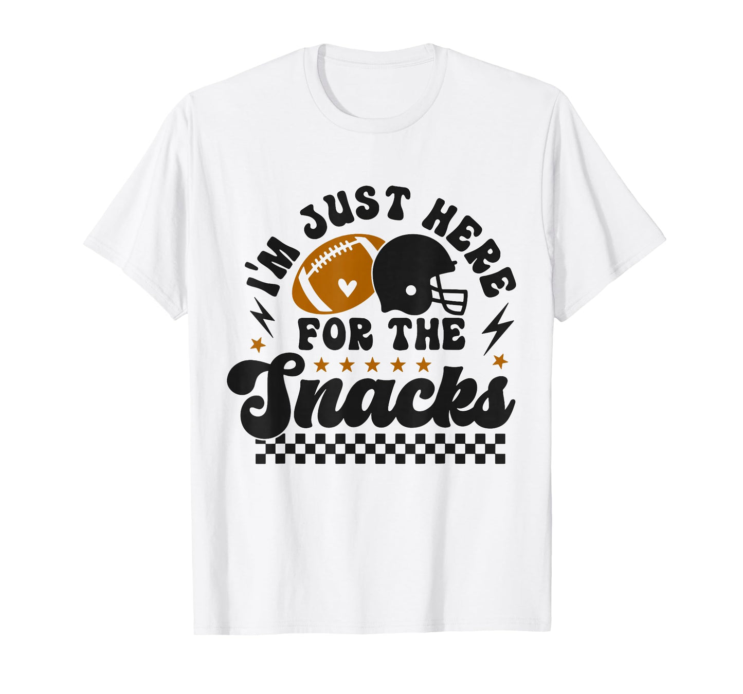 Retro I'm Just Here for The Snacks Cute Football Toddler Kid T-Shirt