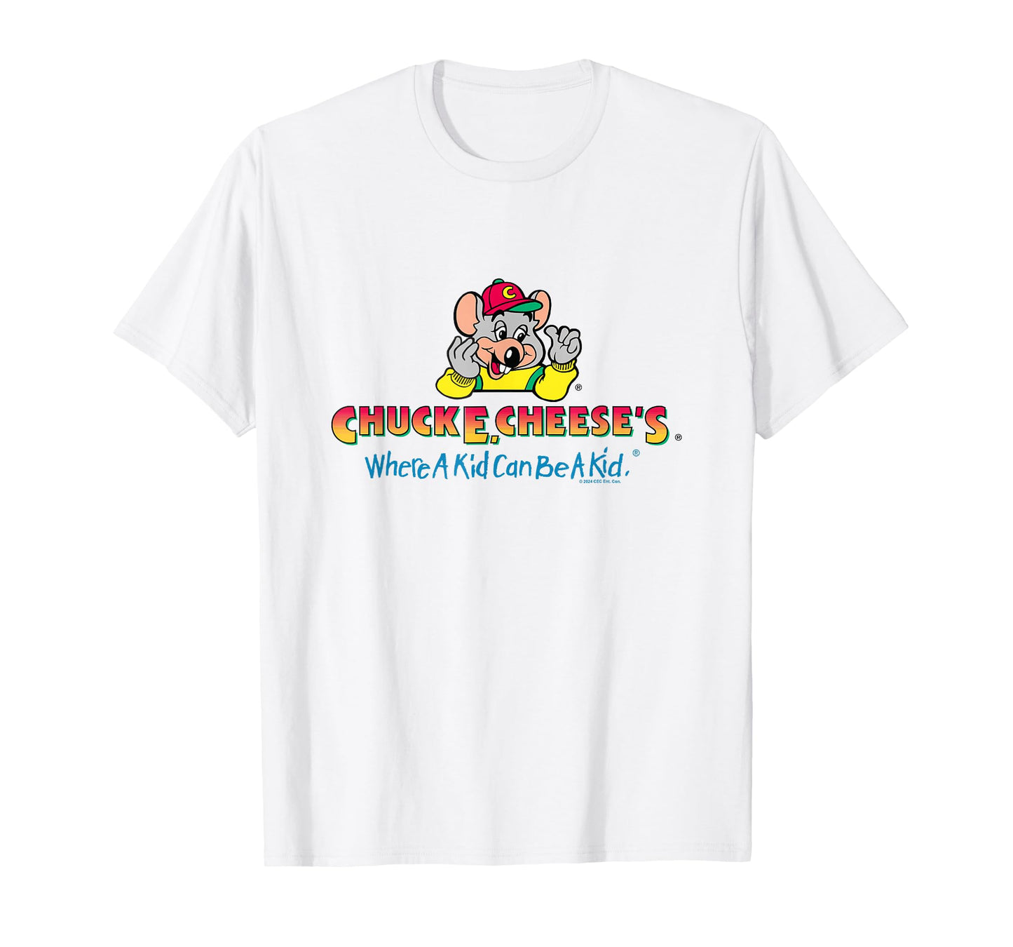 Chuck E. Cheese's Where A Kid Can Be A Kid Retro Logo T-Shirt