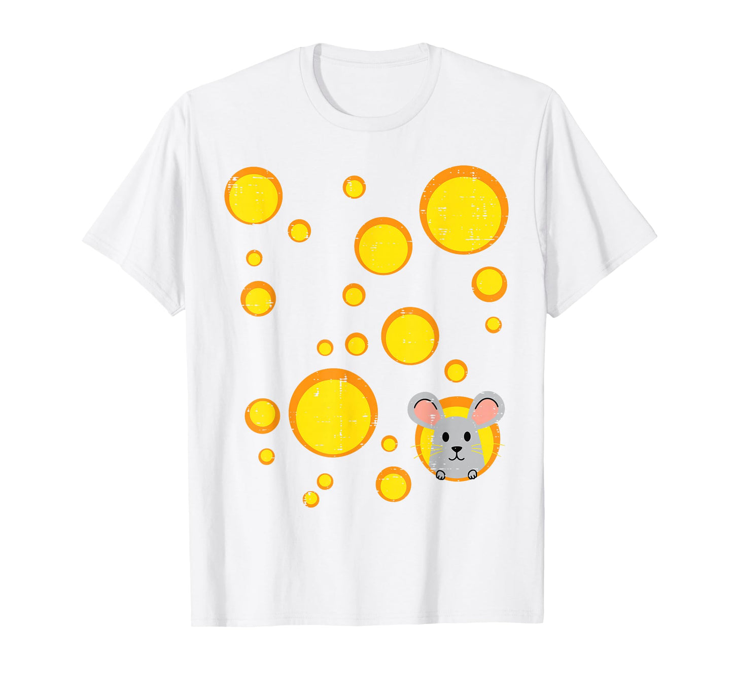 Halloween Cheese Holes Mouse Cute Rat Costume Men Women Kids T-Shirt